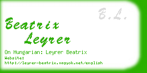 beatrix leyrer business card